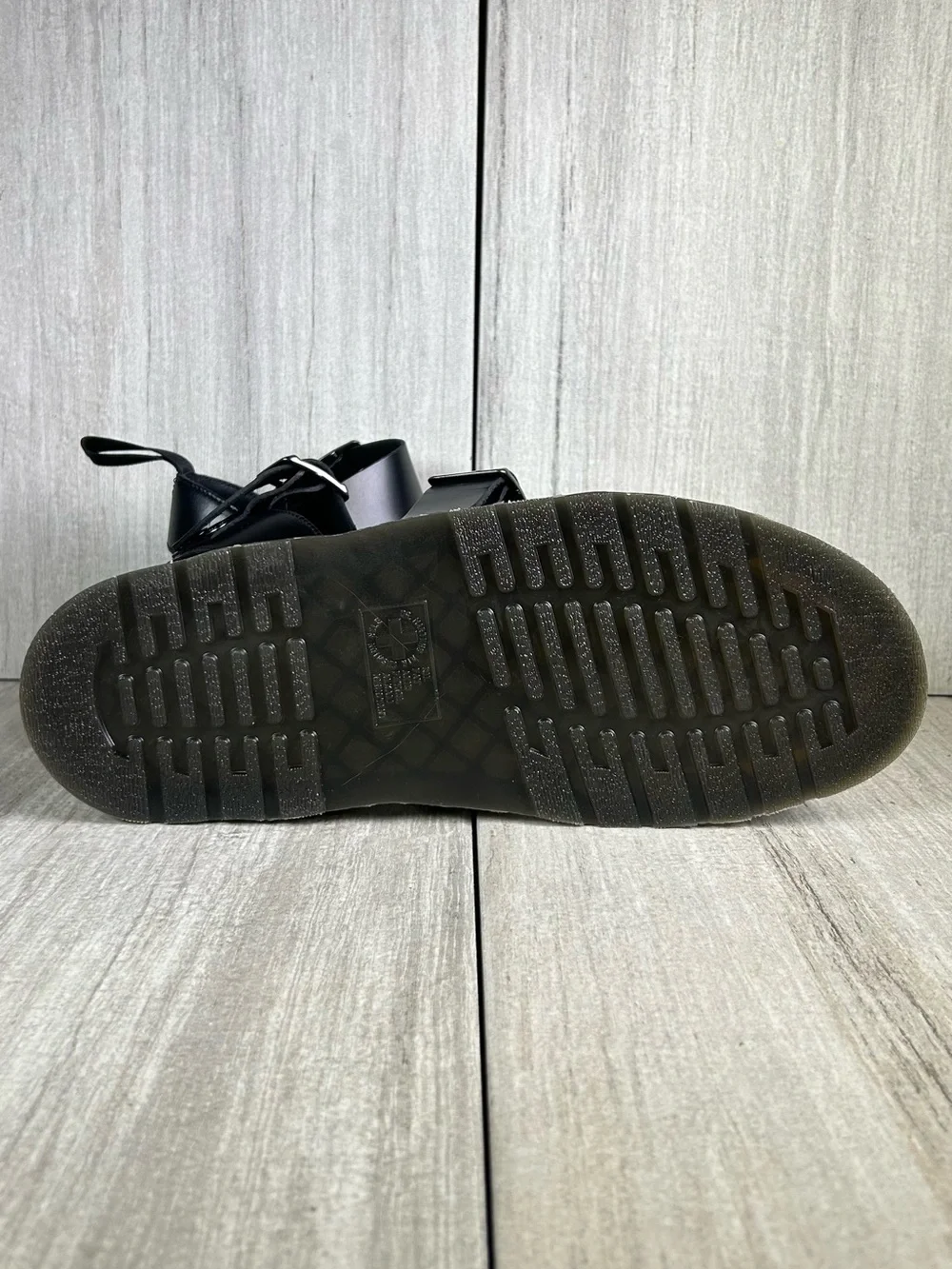 NEW Dr. Martens Docs Gryphon Black Leather Buckle Strap Sandal Shoe Mens Size 14